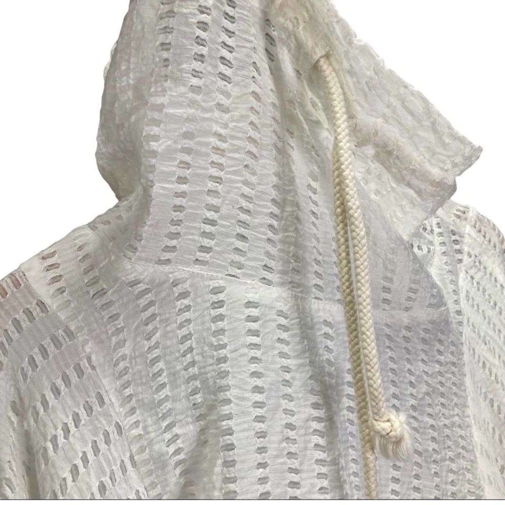 Anthropologie Lilka White Shell Pullover/Beach Cover-up NEW - Picture 6 of 7